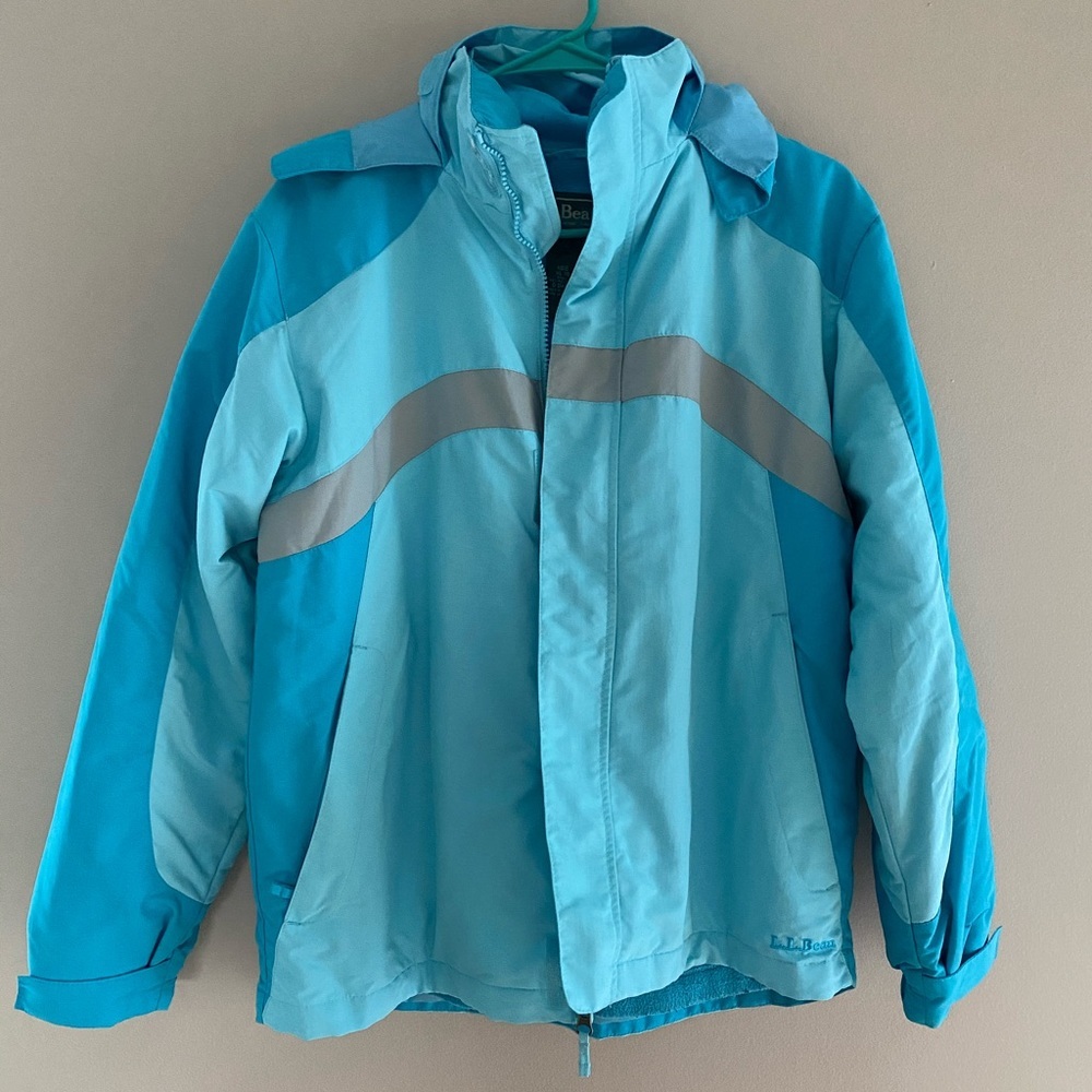 SOLD Kids LLBean winter jacket, light blue, size 18 - Picture 1 of 6